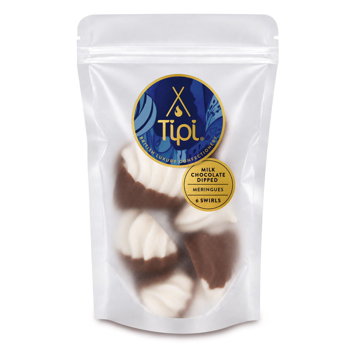 Belgian Milk Chocolate Dipped Meringue Swirls